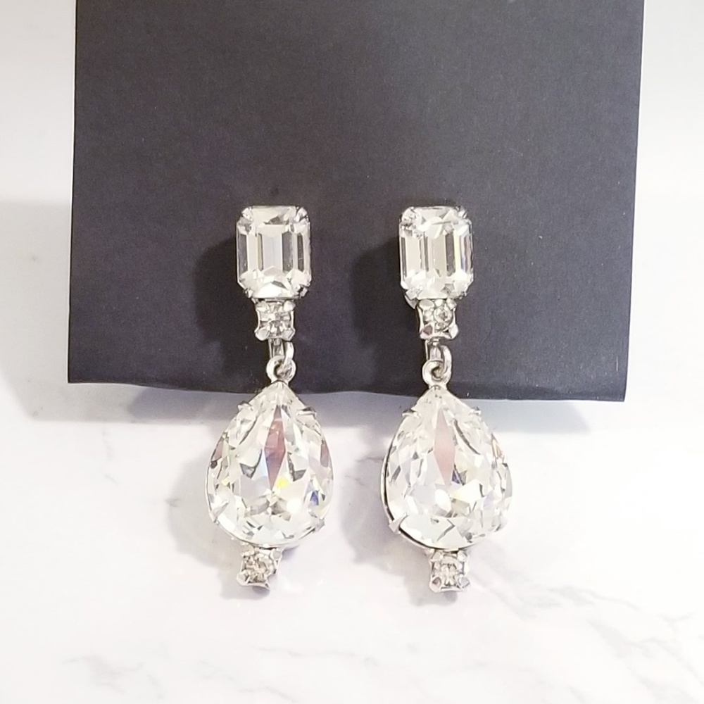 Vintage rhinestone earrings.